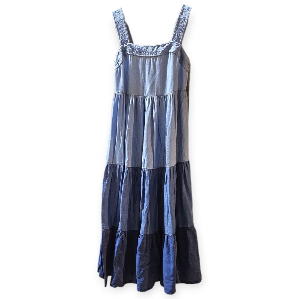 Kate Spade Broome Street Smocked Tiered Sleeveless Midi Cottagecore Dress - Picture 3 of 7